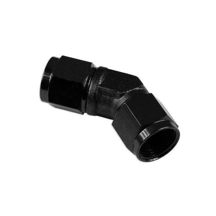 AN6 45' Nypel adapter żeńsko-żeński JIC Czarny