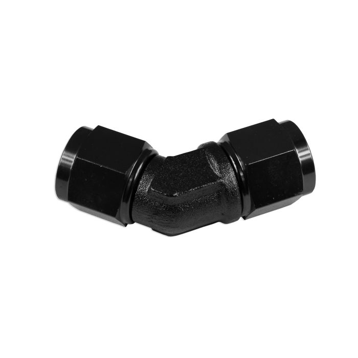 AN6 45' Nypel adapter żeńsko-żeński JIC Czarny