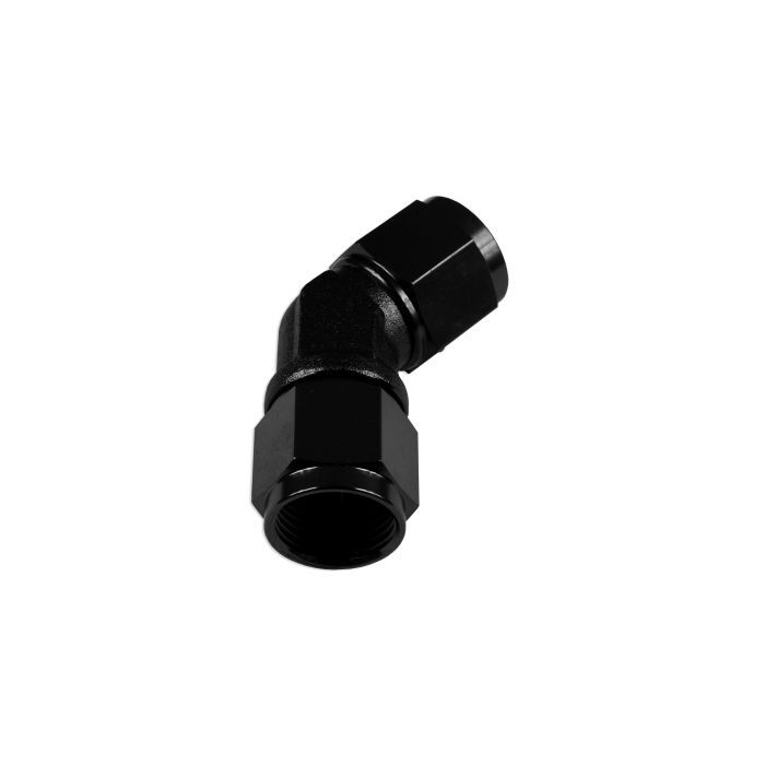 AN6 45' Nypel adapter żeńsko-żeński JIC Czarny