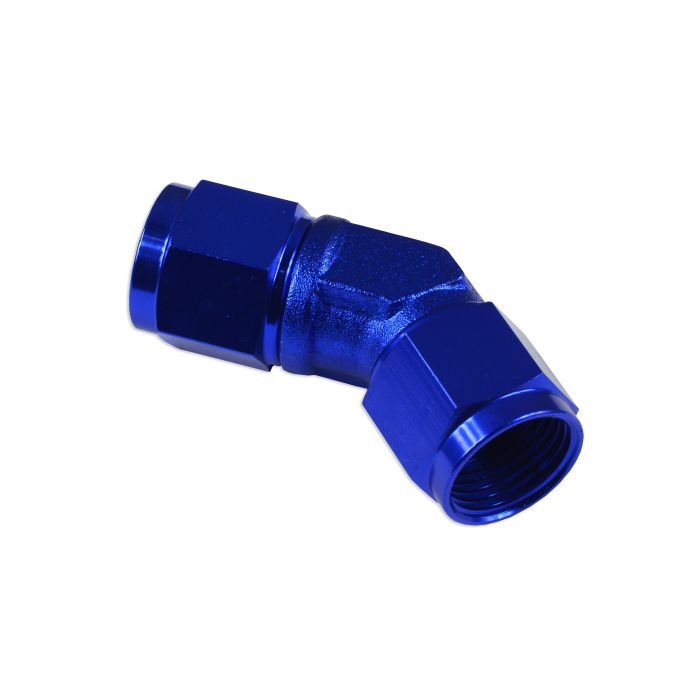 AN6 45' Nypel adapter żeńsko-żeński JIC Niebieski