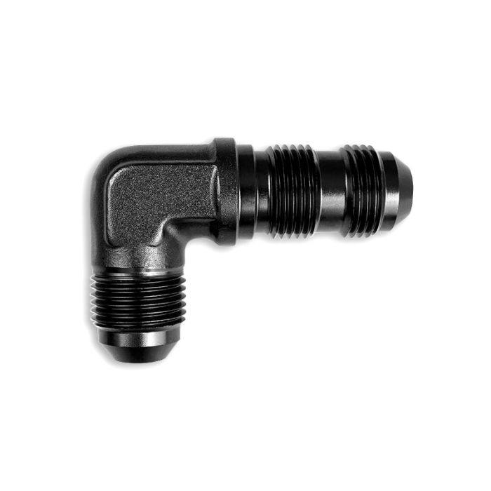 AN6 90' Nypel adapter grodziowy męsko-męski JIC Czarny