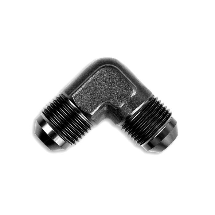 AN6 90' Nypel adapter męsko-męski JIC Czarny