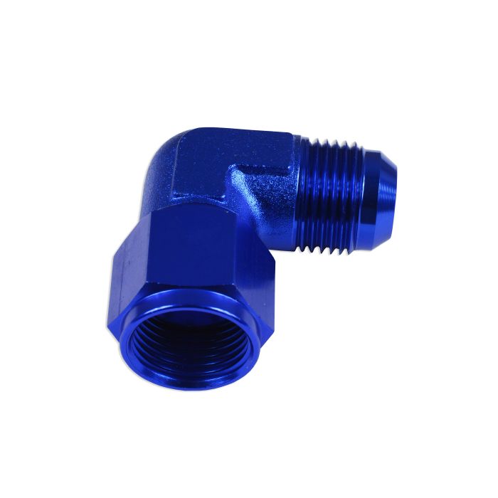 AN6 90' Nypel adapter żeńsko-męski JIC Niebieski