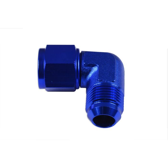 AN6 90' Nypel adapter żeńsko-męski JIC Niebieski