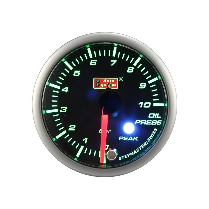 Auto Gauge Wskaźnik ciśnienia oleju Blue