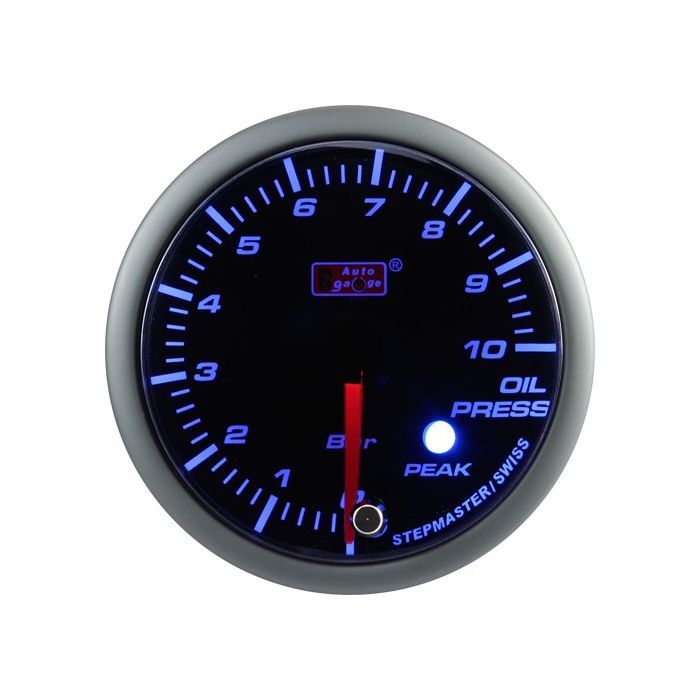 Auto Gauge Wskaźnik ciśnienia oleju Green