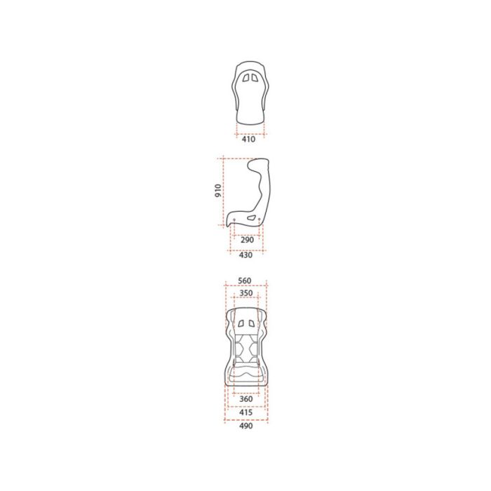 GT2I Fiber Seat Pro-02M V2 with Ears 2024 FIA Approved up to 2029
