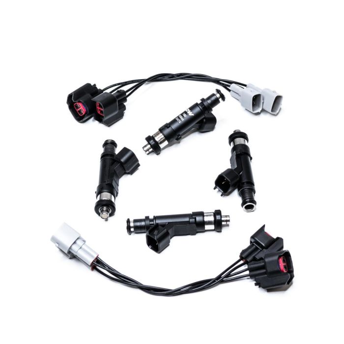 Deatschwerks Bosch EV14 zestaw 4 wtryskiwaczy paliwa 800cc/min, Lotus Elise 1.5L/1.8L/2.4L 1996-2011, Exige 1.5L/1.8L/2.4L 2000-11, Toyota Celica 2000-05, MR2 1999-2007, Scion TC/XA/B 2004-2010