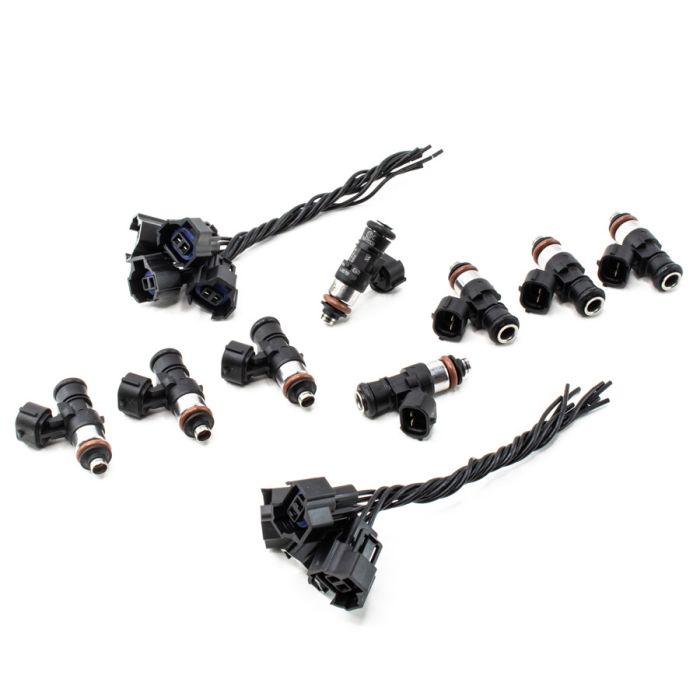Deatschwerks Bosch EV14 zestaw 8 wtryskiwaczy paliwa 2200cc/min, Chevrolet Silverado 1500 & GMC Sierra 1500 2000-13 Gas V8 4.8L/5.3L/6.0L/6.2L Excl Flex Fuel