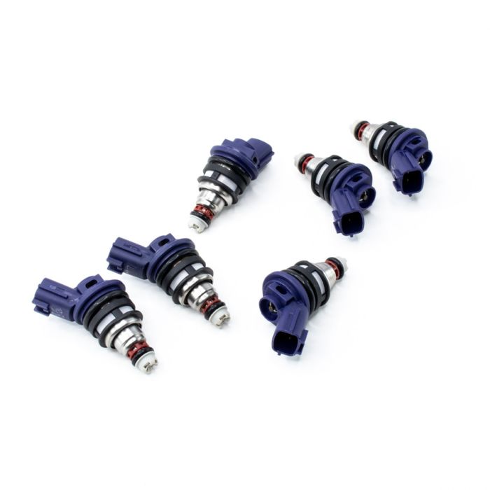 DeatschWerks zestaw 6 wtryskiwaczy paliwa 370cc/min Side Feed, Nissan 300zx 90-99, Skyline RB25DET 93-98