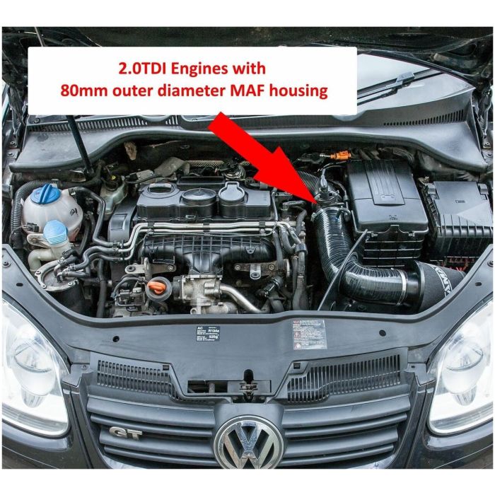 Dedykowany układ dolotowy Ramair JSK-120-BK VW Golf MK5 Audi A3 Skoda Octavia Suberb 1.6 1.9 2.0 TDI