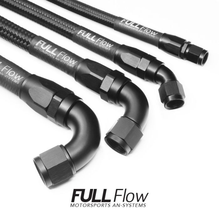 Full Flow AN Hose End Fitting 180 Degree AN12