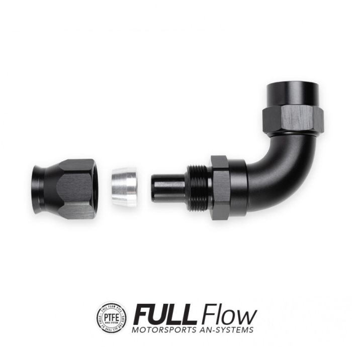Full Flow PTFE Hose End Fitting 180 Degree AN10