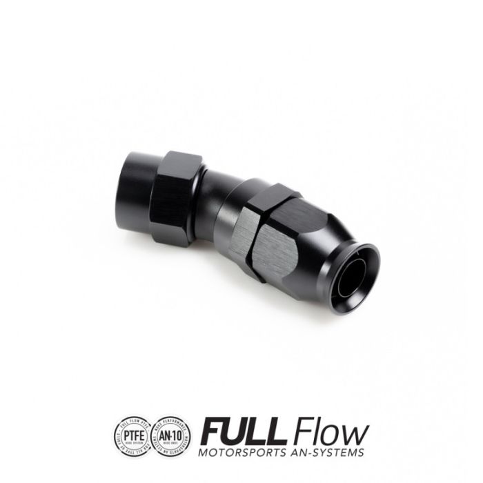 Full Flow PTFE Hose End Fitting 30 Degree AN10