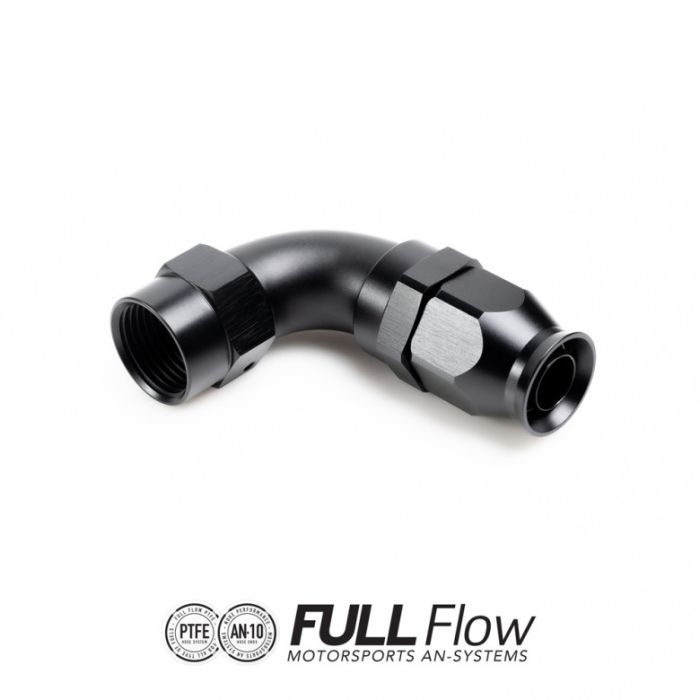 Full Flow PTFE Hose End Fitting 90 Degree AN6