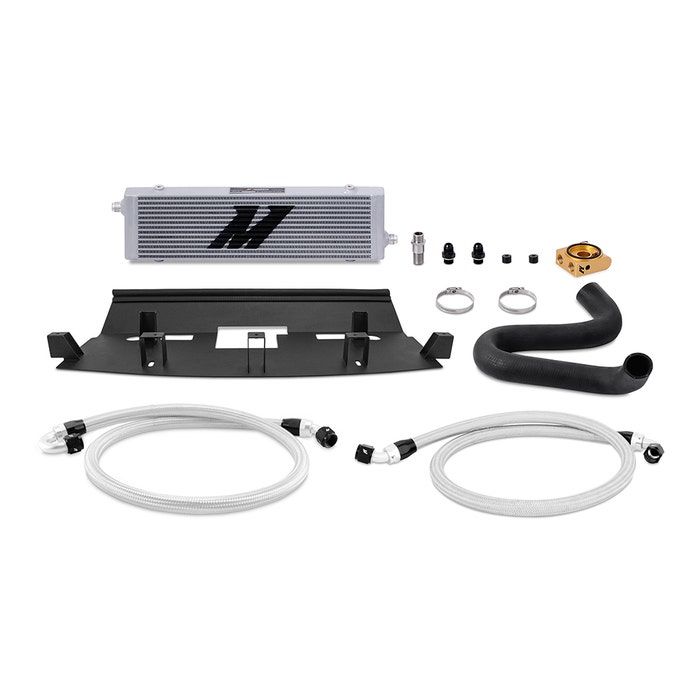 Mishimoto MMOC-MUS8-18TRHD Oil Cooler Kit Thermostatic for Ford Mustang GT RHD 18+ Silver   