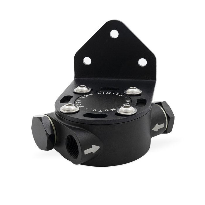 Mishimoto MMOC-RFH-M22BK Remote Oil Filter Head M22x1.5 Thread Black      