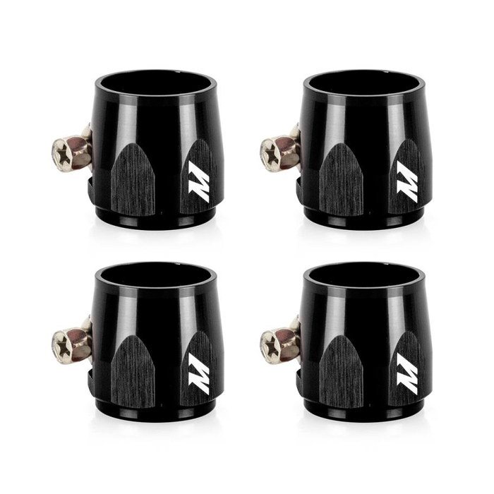 Mishimoto MMHXF-10-4-BK Aluminum -10AN Hex Finishers Black        