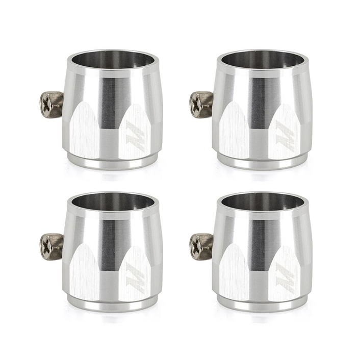 Mishimoto MMHXF-06-4-SL Aluminum -6AN Hex Finishers Silver        