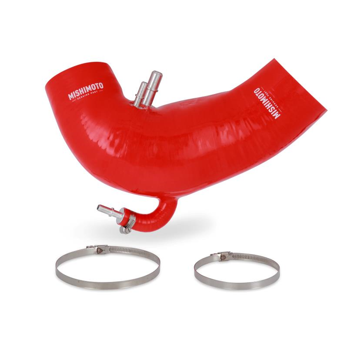 Mishimoto MMHOSE-MUS8-15IHRD Silicone Induction Hose for Ford Mustang GT 15-17 Red     