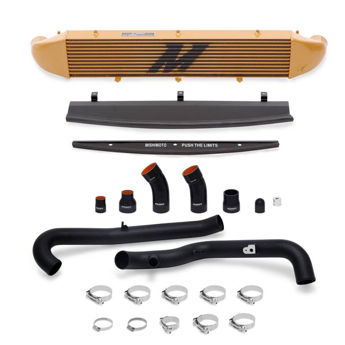 Mishimoto MMINT-FIST-14KBG Intercooler Kit for Ford Fiesta ST 14-19 Gold w/ Wrinkle Black Pipes  