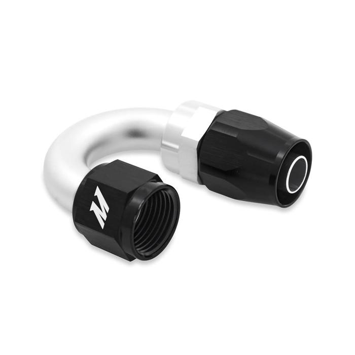 Mishimoto MMFT-SW-10-180 Aluminum -10AN 180 Degree Fitting Black       