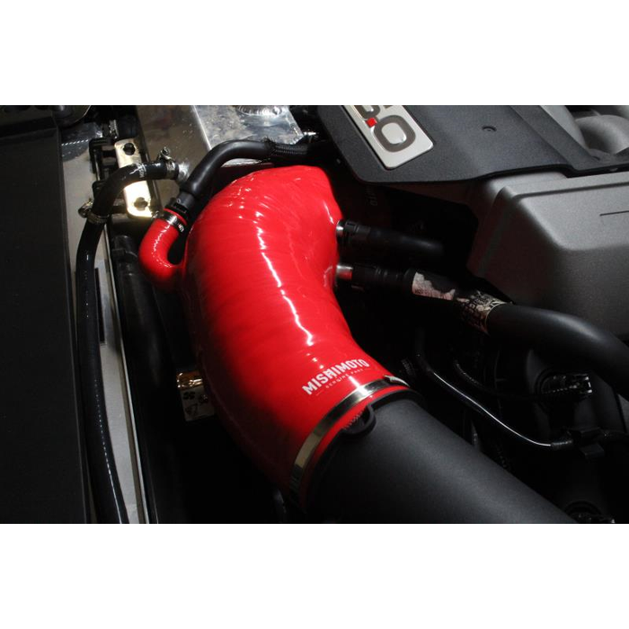 Mishimoto MMHOSE-MUS8-15IHRD Silicone Induction Hose for Ford Mustang GT 15-17 Red     