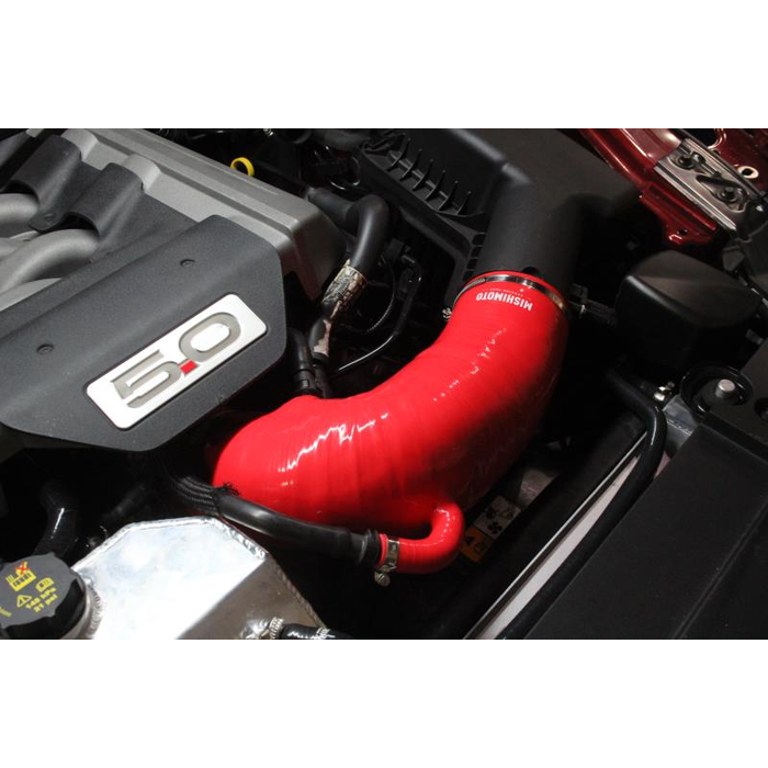Mishimoto MMHOSE-MUS8-15IHRD Silicone Induction Hose for Ford Mustang GT 15-17 Red     