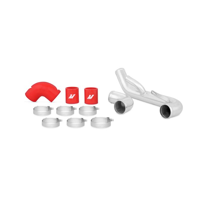 Mishimoto Mitsubishi Lancer Evolution X Lower Intercooler Pipe Kit 2008-2015 Red Hoses