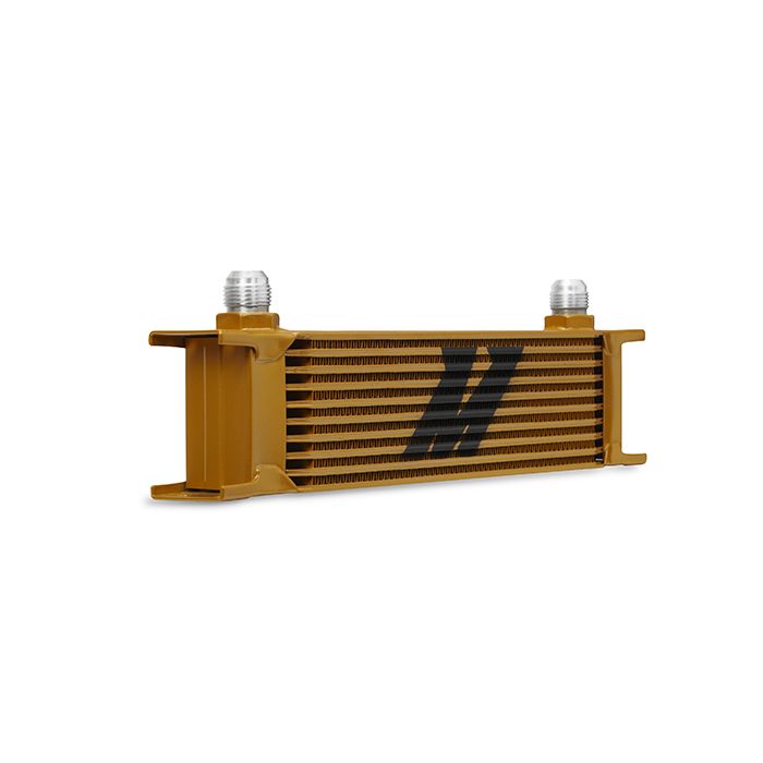 Mishimoto Universal 10 Row Oil Cooler Gold