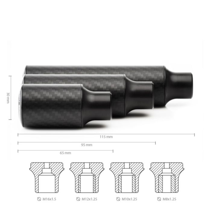 Nuke Performance Gear Knob Cavernous Carbon 70, Matte finish