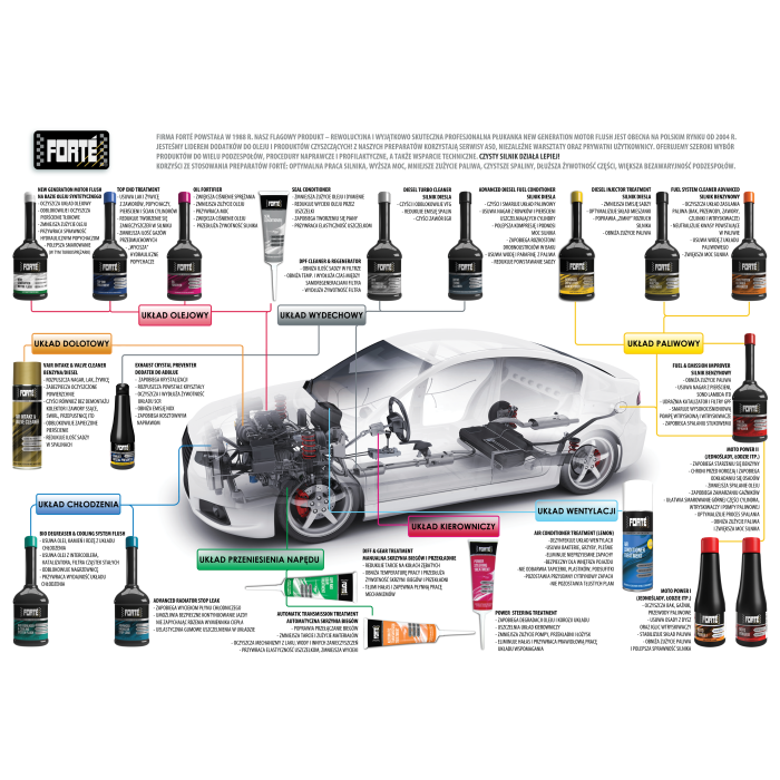 Forte Fuel & Emission Improver - Gasoline fuel additive cleans the engine and fuel system