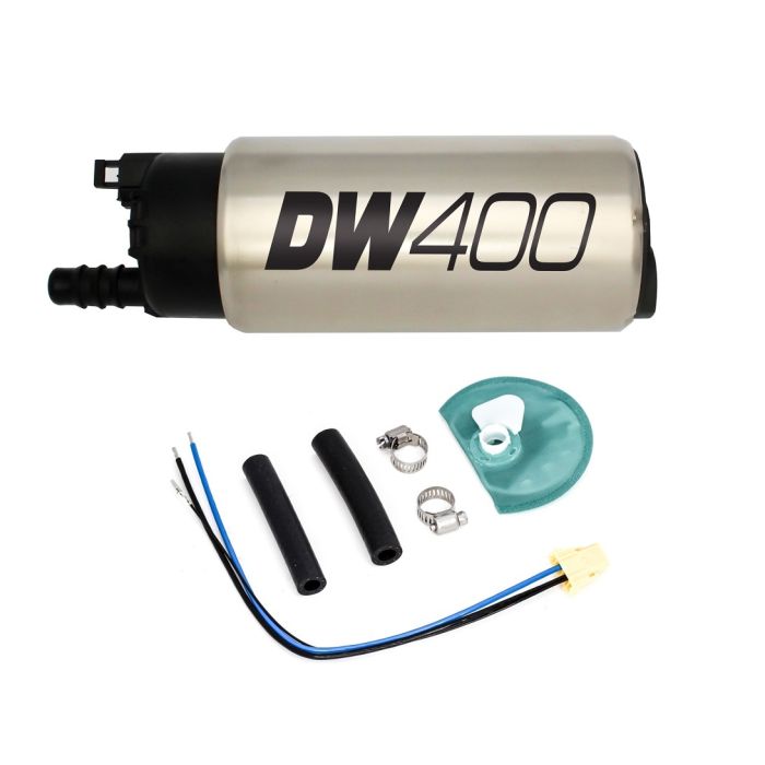 Pompa paliwa DW400 DeatschWerks (415lph), uniwersalny zestaw montażowy 9-1000