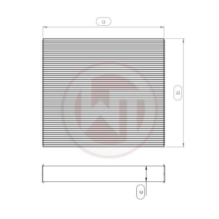 Radiator core Wagner Tuning 524x468x68
