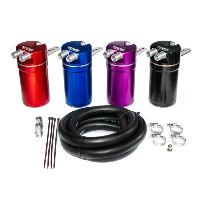 RTMG Performance Universal Oil Catch Can Kit Large Black