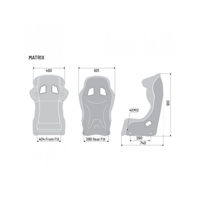Sparco Matrix Seat Black FIA Approved 8855-2021 