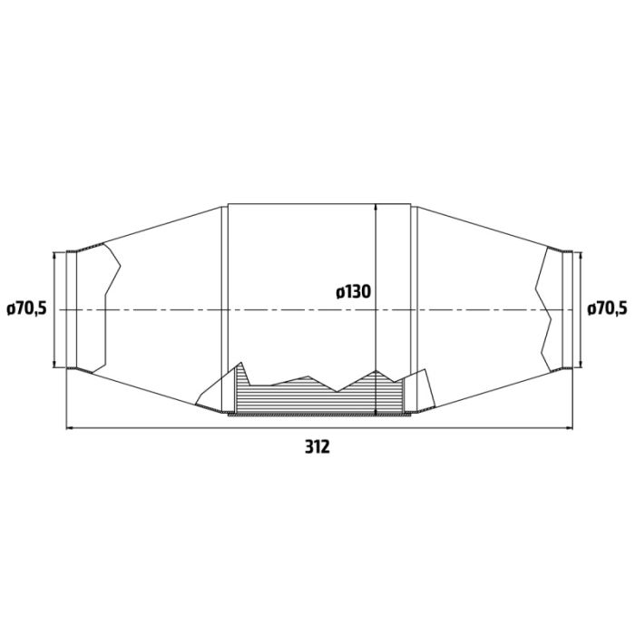 Sport catalytic converter 0-5.0L EURO 5 HJS Capacity (cpsi) 200 Euro 5