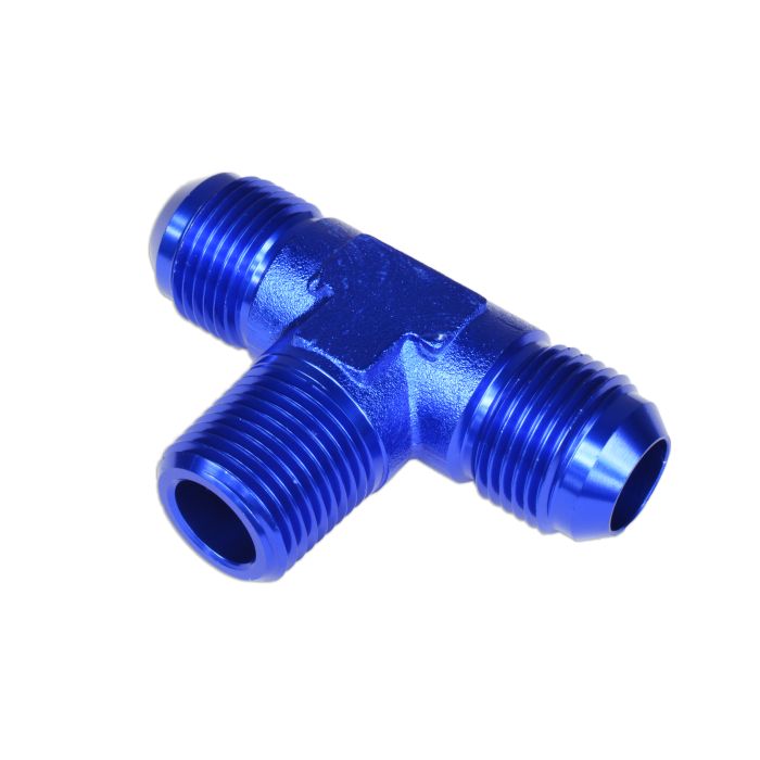 TRÓJNIK MĘSKI/MĘSKI/MĘSKI AN4-1/8 NPT-AN4 Niebieski