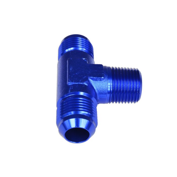 Trójnik męski/męski/męski AN6-1/8 NPT-AN6 Niebieski