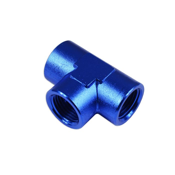 Trójnik żeński/żeński/żeński 1/2 NPT Niebieski