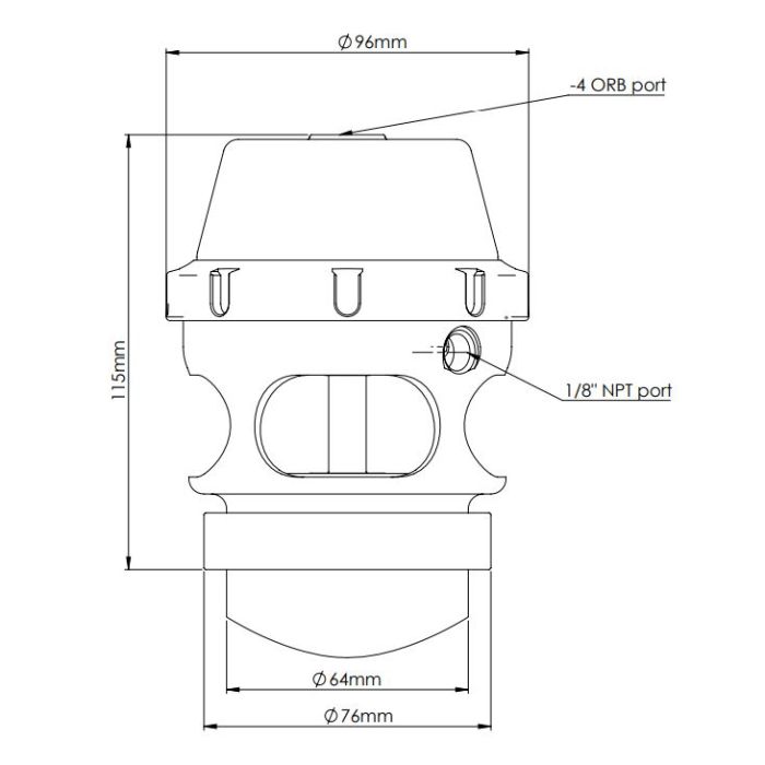 Blow off BOV Turbosmart TS-0207-1001 Power Port