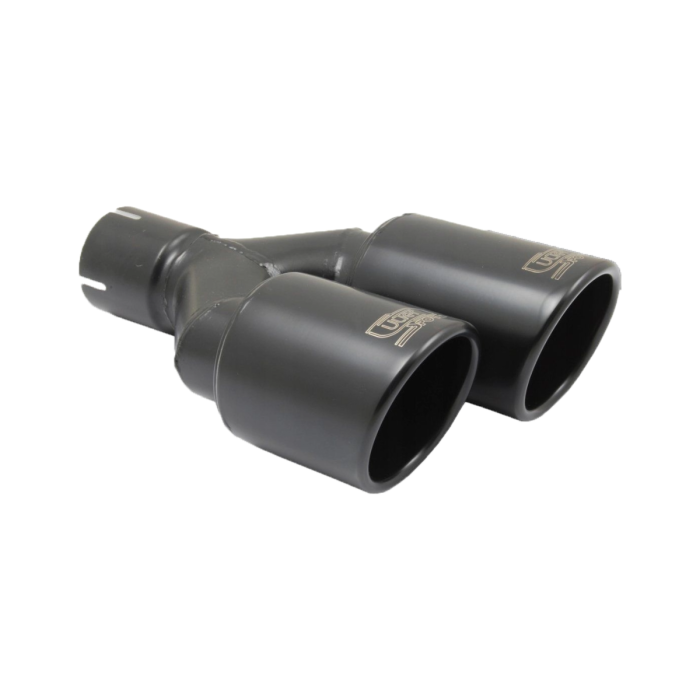 Universal Exhaust Tail Pipe Muffler Tip round 90mm lenght 225/205mm mounting diameter 55mm