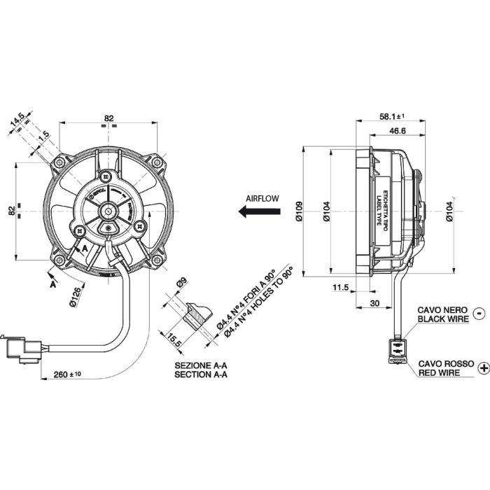 WENTYLATOR OSIOWY SPAL 12V VA32-A101-62S SUMIT (96 MM)