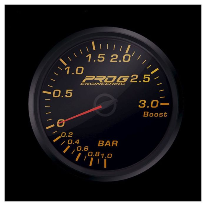 Wskaźnik Pro G Race Series 2 RC, doładowania Boost 3 Bar RED 52mm
