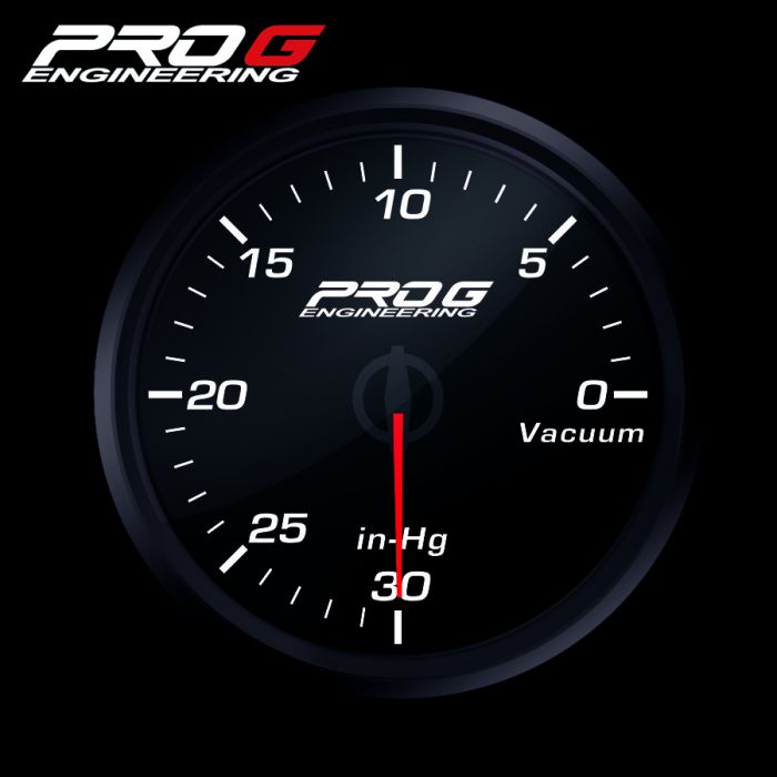 Wskaźnik Pro G Race Series RC, Podciśnienia WHITE 60mm