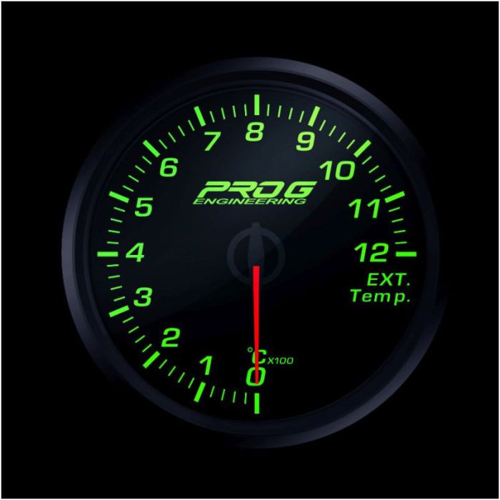 Wskaźnik Pro G Race Series RC, temperatury spalin EGT °C GREEN 52mm