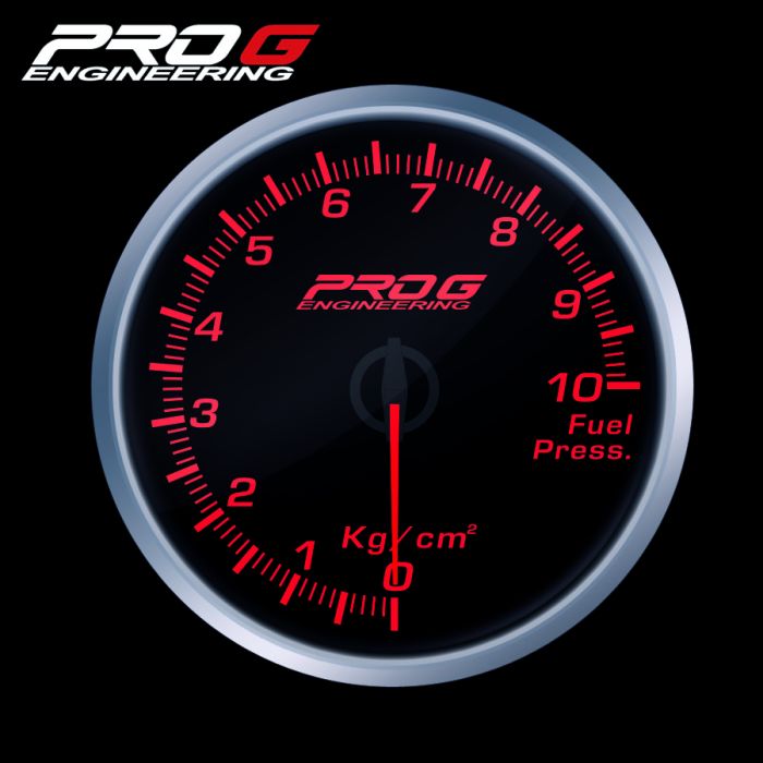 Wskaźnik Pro G Race Series RS, ciśnienia paliwa Kg/cm2 RED 60mm