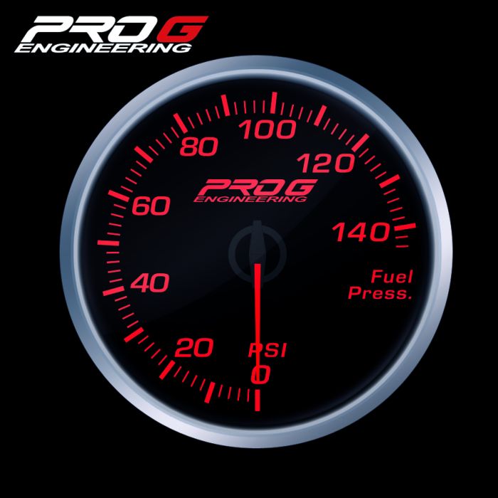 Wskaźnik Pro G Race Series RS, ciśnienia paliwa PSI RED 60mm