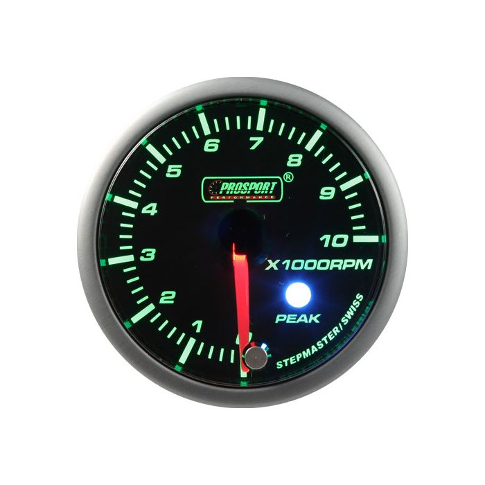 Wskaźnik Prosport Obrotomierz seria Stepper Motor Peak 52mm Green
