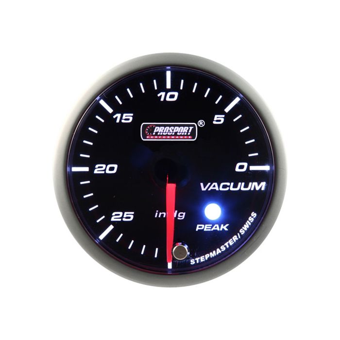Wskaźnik Prosport Podciśnienie seria Stepper Motor Peak 52mm Blue